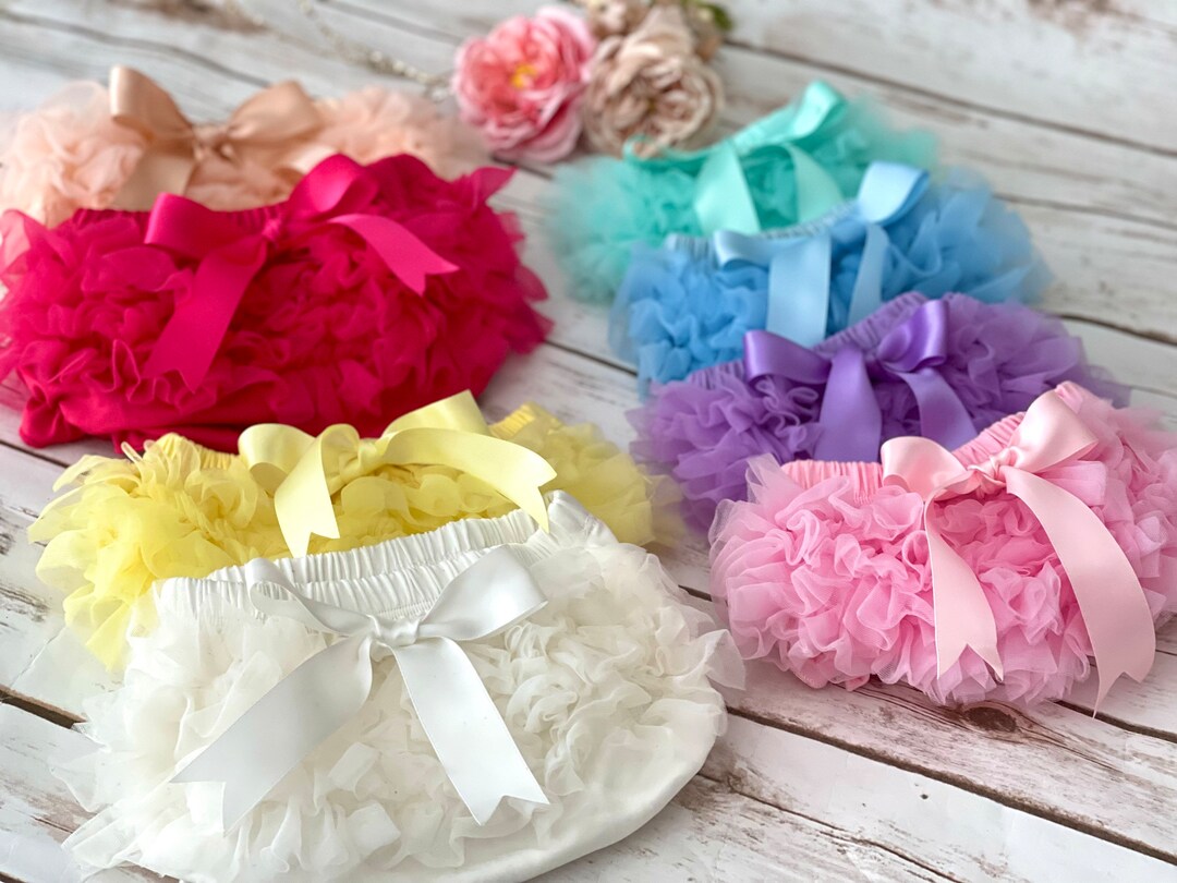 Baby Bloomer, Baby Girl Diaper Cover, Baby Ruffled Bloomers, Newborn