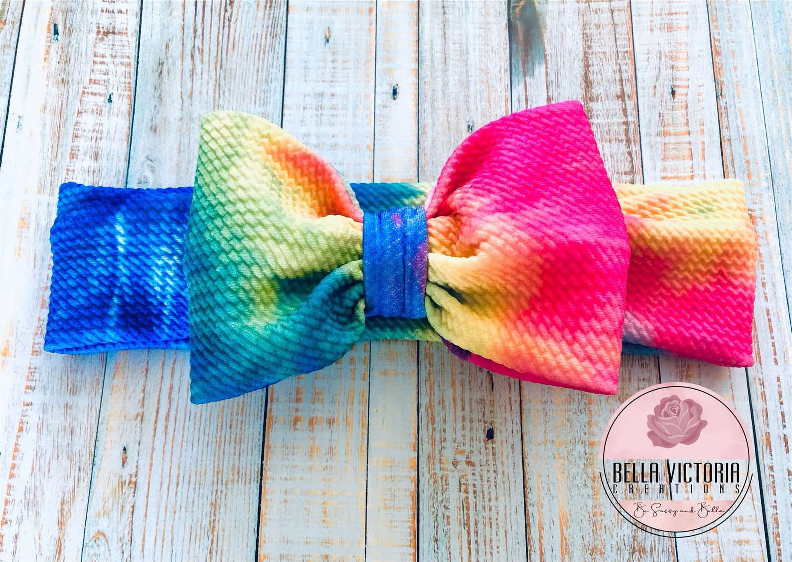 Tie Dye Headband Bow Girls Tie Dye Bow Big Bow Headband Etsy