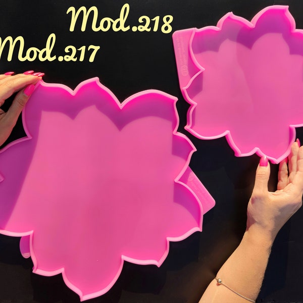 Big Flower Coaster - Moule en silicone pour resinart - Moule pour résine époxy - Coaster moule résine fluide art Glossy