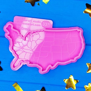 USA Form Silikonform - Silikonform für Resinart - Form für Epoxidharz - Untersetzerform Resin Fluid Art Glänzend