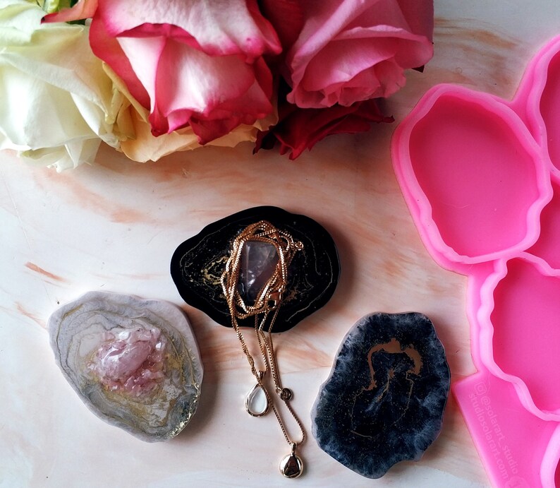 Napkin ring 100 Silicone mold for resinart Stone Segments Etsy