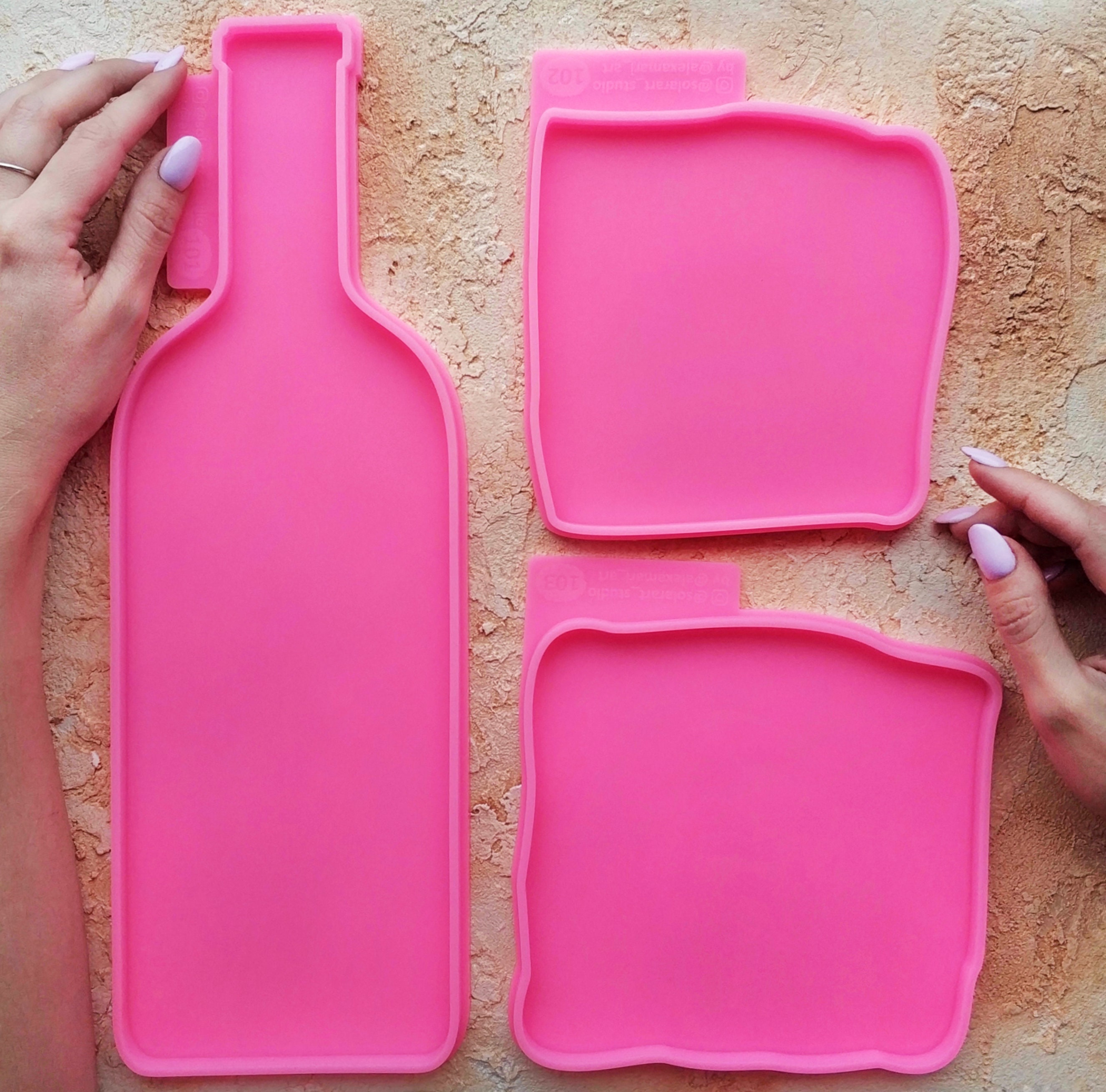 Wine Bottle Silicone Mold for Resinart Mould for Epoxy Etsy