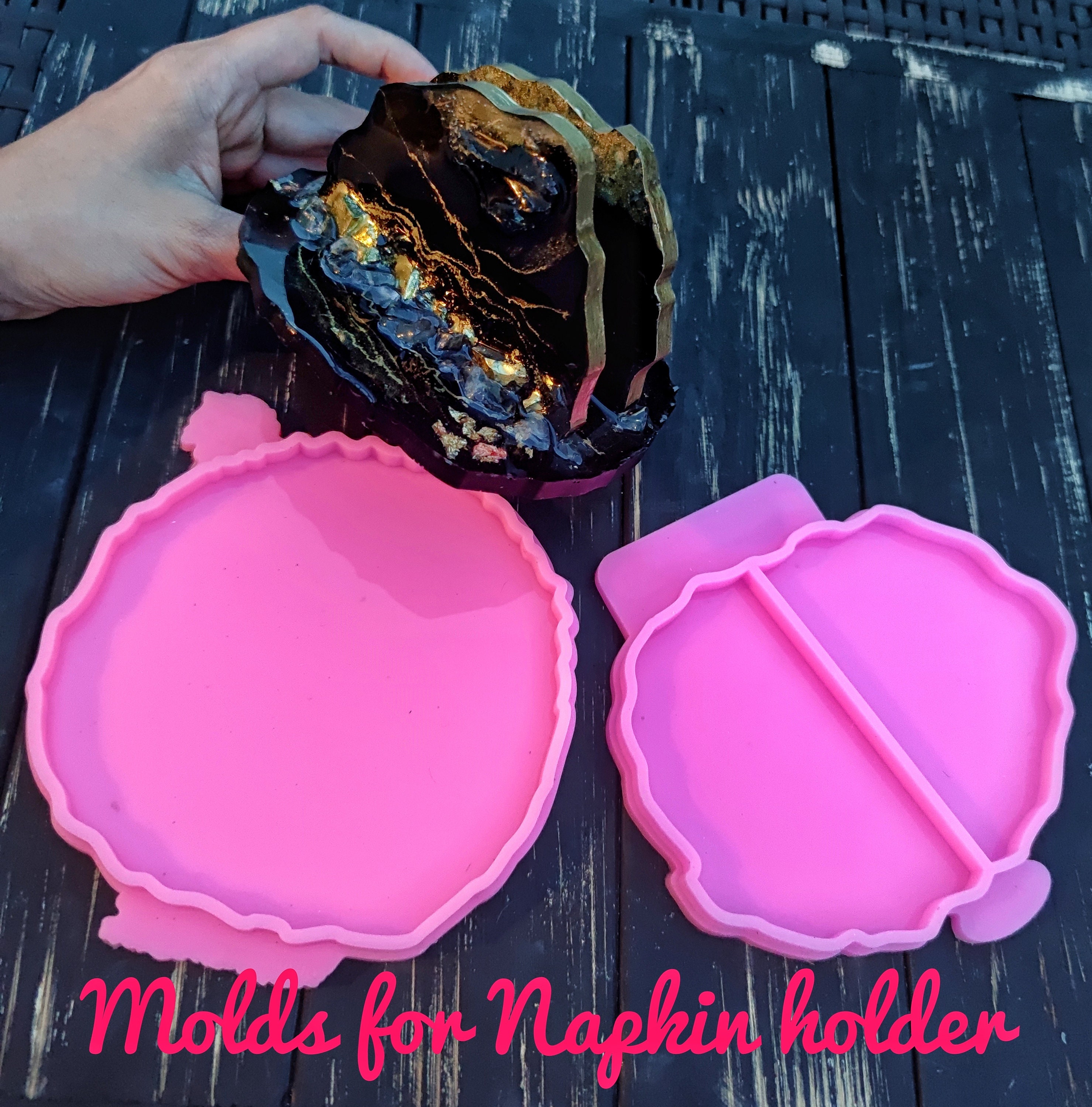 Napkin holder 22133b Silicone mold for resinart Stone Etsy