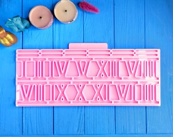 Roman Numerals silicone mold for wall clock - Silicone mold for resinart - Mold for epoxy resin - Coaster mold resin fluid art Glossy