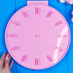 Molde de silicona Reloj de pared - Molde de silicona para resinart - Molde para resina epoxi - Molde posavasos resina fluida art Brillante.
