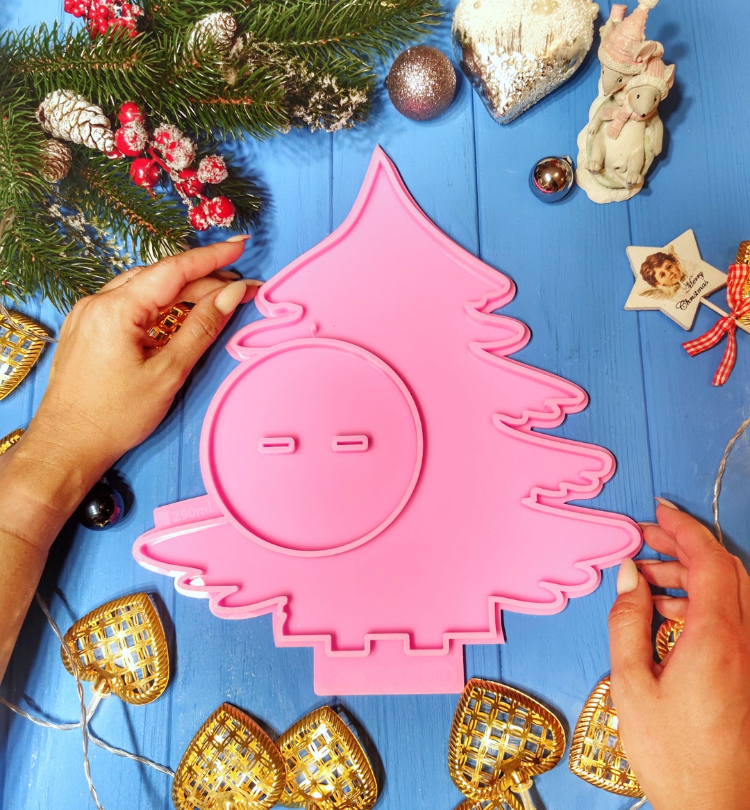 Silicone Mold Christmas Tree With Stand Silicone Mold for Resinart Mold