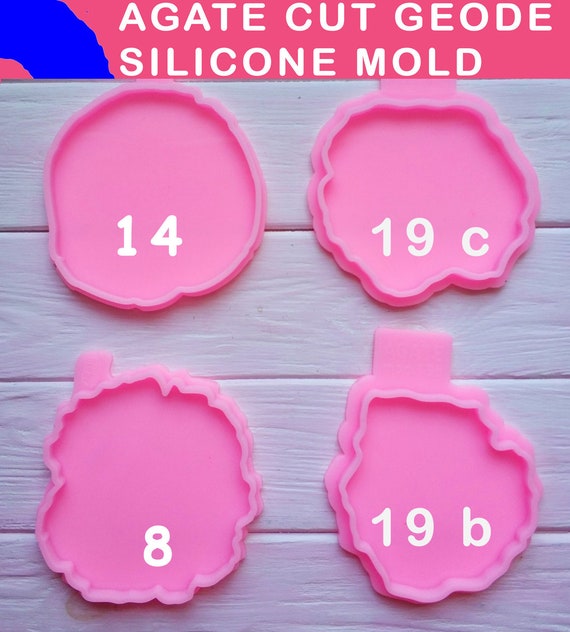 Harz-Untersetzer Silikonformen – Achat-Geoden-Design Für DIY Epoxidharz Projekte, Mehrfach Verwendbar