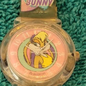 Een zeldzame vondst! 1990&#39;s Vintage Looney Toons Lola Bunny Space Jam Horloge