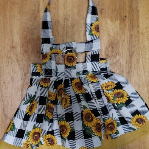 Floral Print or Sunflower Dog Harness Dress Etsy
