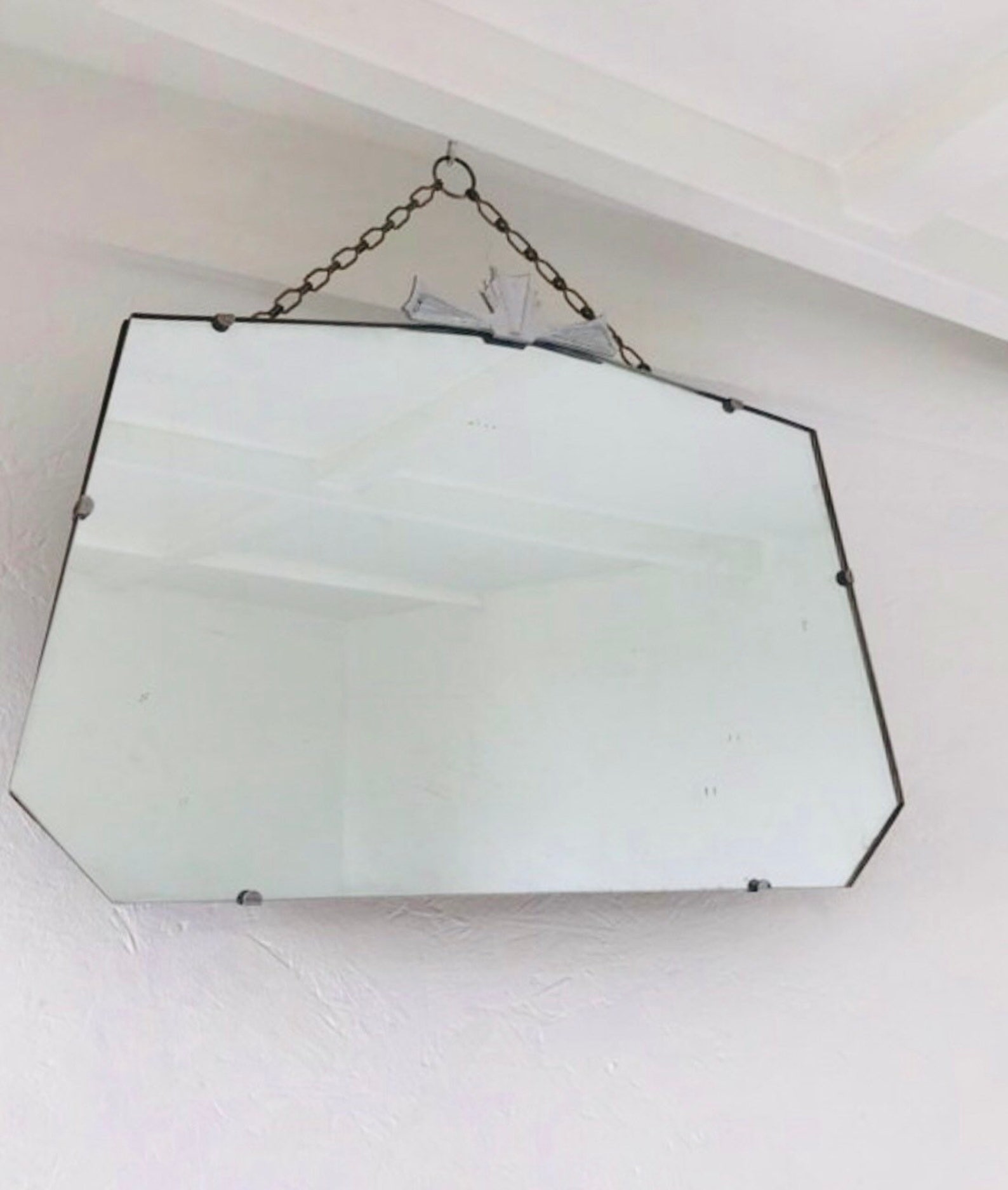 Vintage Art Deco Mirror With Small Deep Scratches Vintage Etsy