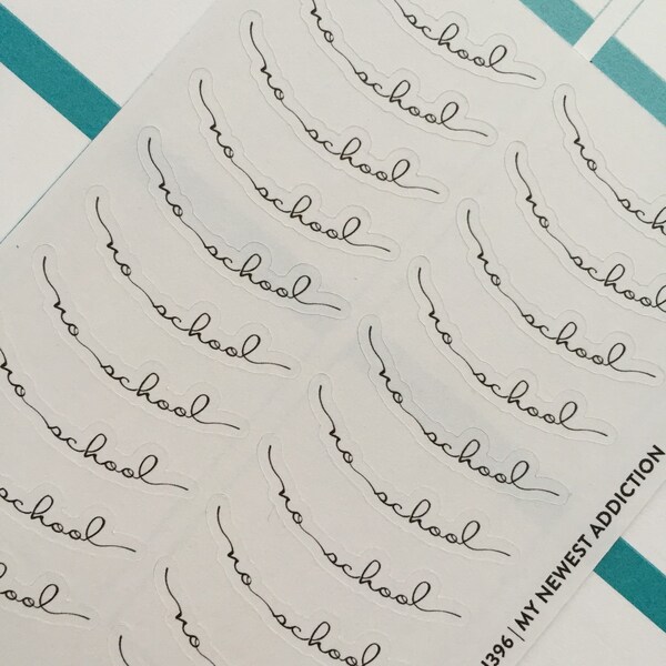 No School Planner Stickers Banner that fit Erin Condren and Happy Planner