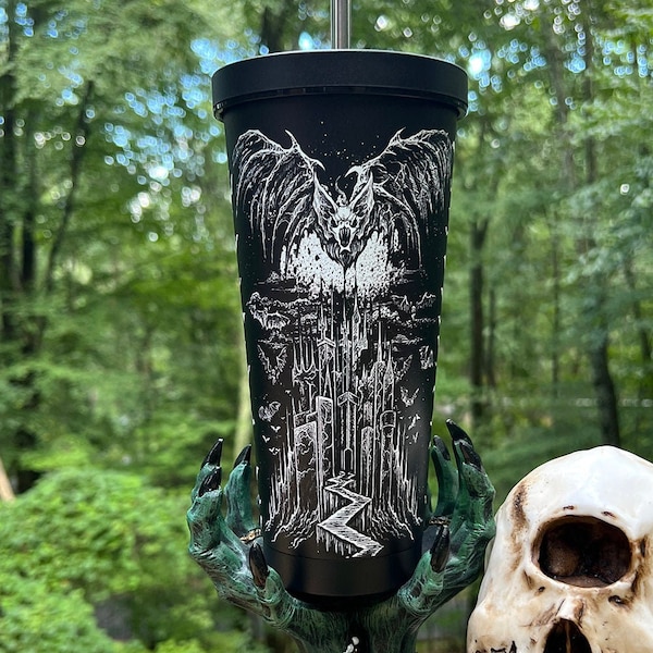 Vampire Castle Cold Brew Tumbler with Straw