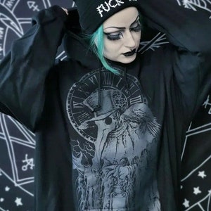 Plague Doctor Hoodie [GREY ASHES] [Zipper or Pullover]