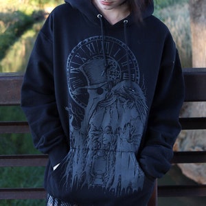 Plague Doctor Hoodie GREY ASHES Zipper or Pullover image 7