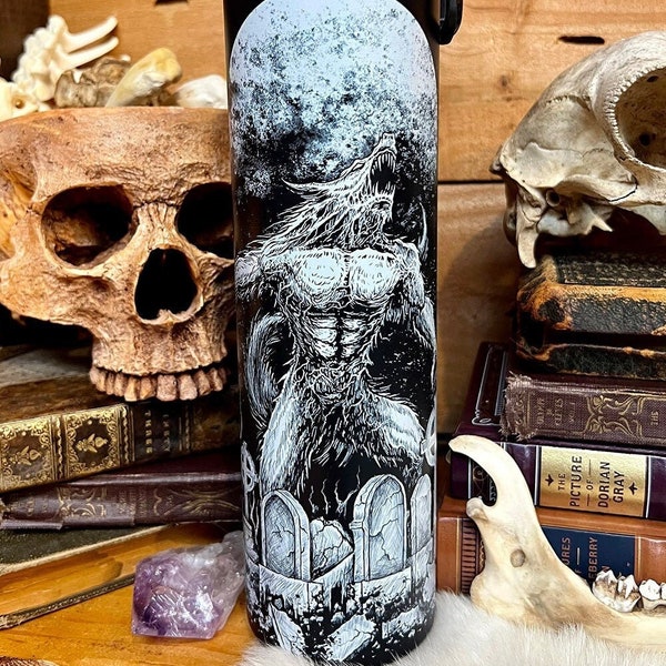 Werewolf 24 Oz Water Bottle Tumbler