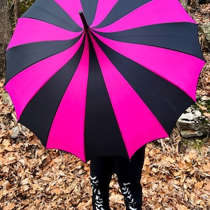 Light Pink Bat Moon Umbrella