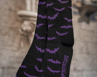 Purple Bats Creepy Crew Socks