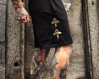 Batwing Ankh Sweat Shorts [Unisex]
