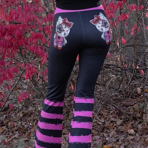 Hell Kitty Gothic Style Women's Flares