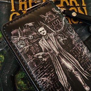 edgar allan poe gothic long wallet