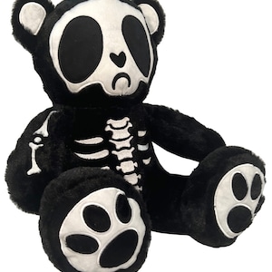 Grumpy Bones Bear Skeleton Plush Toy Gothic Teddy Bear - Etsy