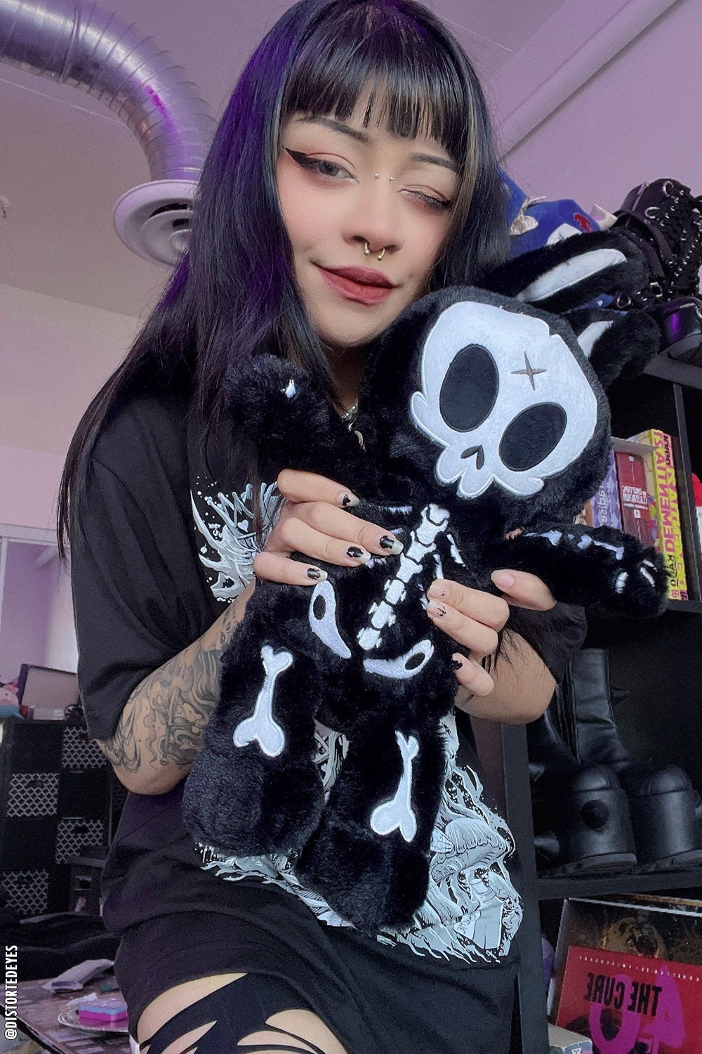 Goth Music Bunny Plush · Rabbit Plushie · Sewing on Cut Out + Keep