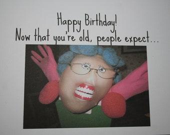 Funny Birthday Card, Funny Card, Birthday Card,- FREE SHIPPING to US and Canada