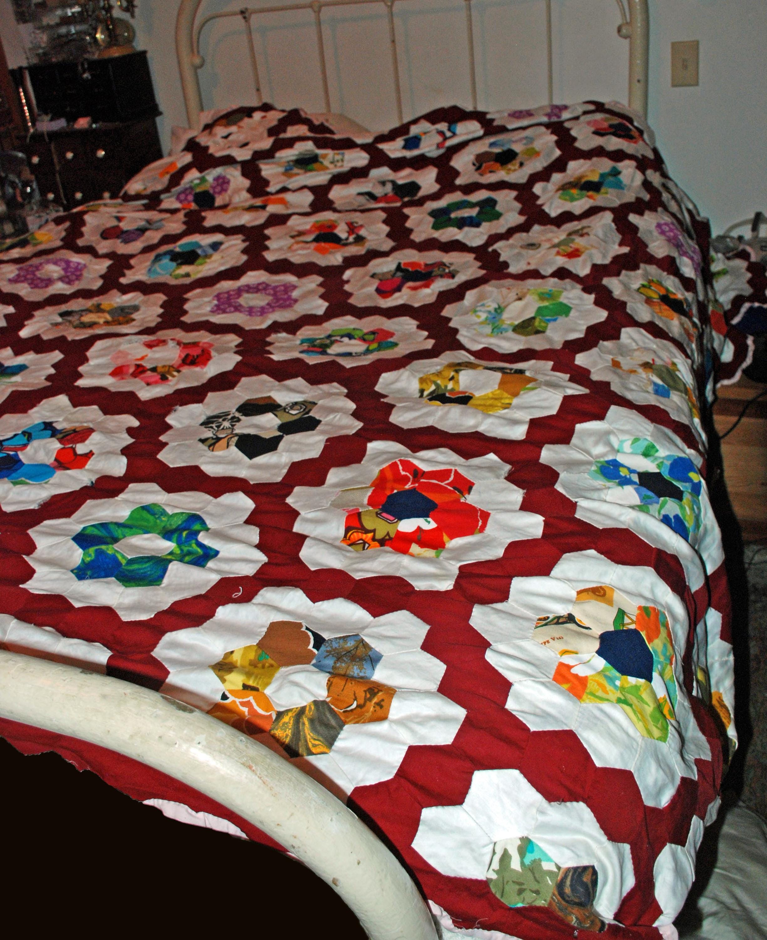 ドレスデン プレート キルトトップ ハンドメイド ヴィンテージ