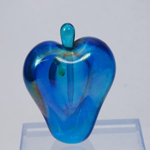 GLASS EYE STUDIO Iridescent  Heart   Perfume Bottle with Stopper