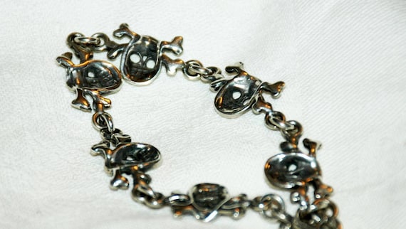 Skull and Crossbones Solid Sterling Silver Bracel… - image 4