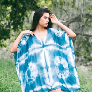 Indigo Shibori Dress // Navy Shibori Tie Dye // Beach Cover