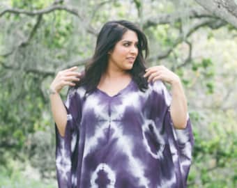 Plus size Shibori Tunic dress // Custom Color and Style!