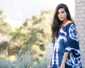 Indigo Shibori Dress // Navy Shibori Tie Dye // Beach Cover Up - Etsy
