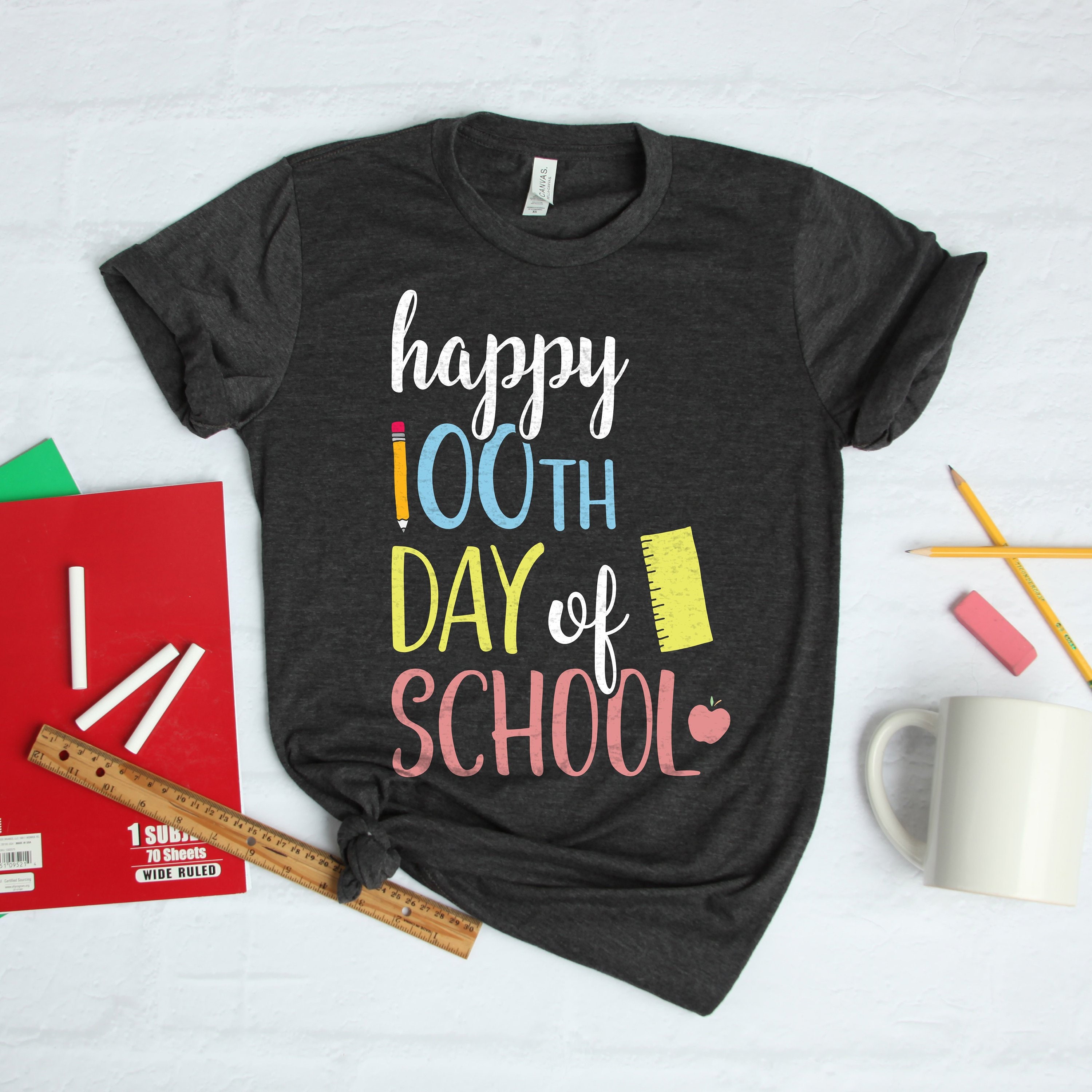 Happy 100th Day of School Teacher Shirt 100 Days of School Etsy