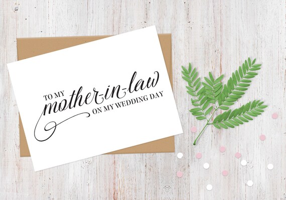Thank You Mother In Law Card 100% Recycled Card Thank You | Etsy
