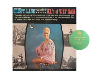 LP - Signed - Cristy Lane - Salutes the G I's of Vietnam - Lane 101