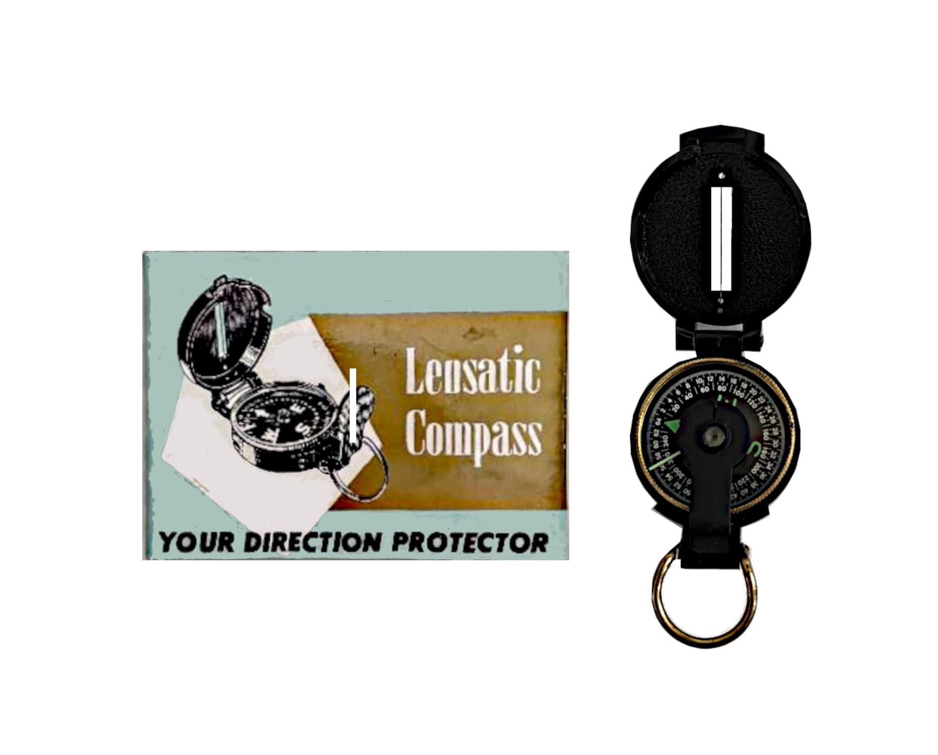 Vintage Lensatic Engineer Directional Compass - Japan - Mint