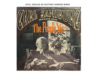 2 LP's - Carl Sandburg Reads - His People,Yes - Still Factory Sealed - Caedmon TC 2023 - c1968