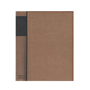 May include: A vintage hardcover book with a brown linen cover. The spine is dark brown with gold lettering. The book's cover has a subtle embossed design. The publisher's name is visible on the spine.