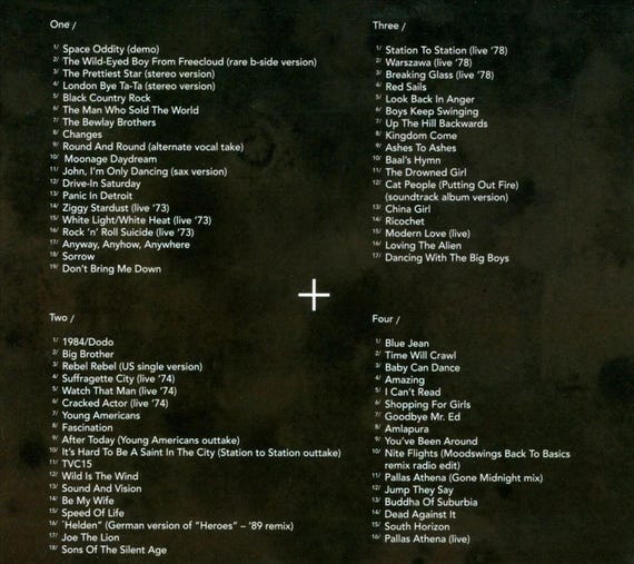 Sound + Vision by David Bowie - 4 CD Set - Etsy