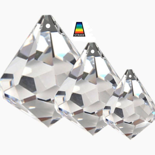 Swarovski Strass 8560 Stone Cone Crystal Clear Signature Prism 3 Sizes