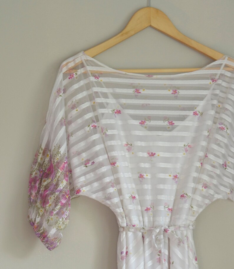 Vintage Sheer Floral Dress image 4