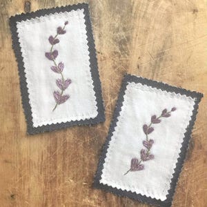 String of Hearts Vine Denim Patch Hand Embroidered Boho/Festival/Cotton/Hippie Applique