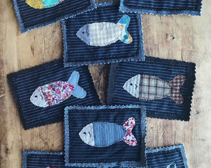Your Choice Fish Patches Hand Embroidered Mixed Textile Hippie Boho ...