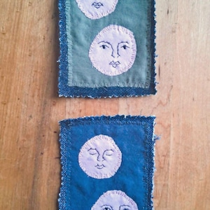Hand Embroidered Boho/Festival/Cotton/Your Choice Denim 2 Faces Denim Patch