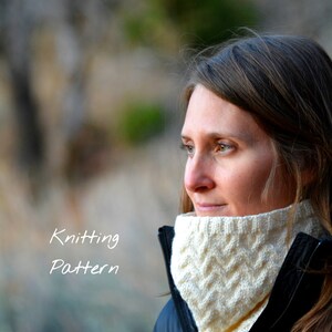 January Drift Cowl Knitting Pattern / Cable Knit Cowl / Knit Cowl Pattern / Chunky Knit Cowl