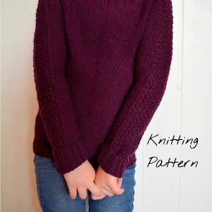 Berry Patch Sweater / Kids Knit Sweater / Easy Knit Sweater / Child&#39;s Sweater