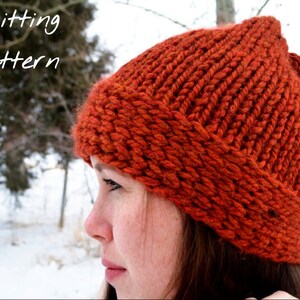 The Yellowstone Hat Knitting Pattern / Knit Hat Pattern / Chunky Knit Hat / Knit Winter Hat
