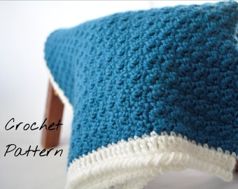 Emory Blanket Crochet Baby Blanket Pattern / Simple Crochet Baby Pattern / Easy Baby Blanket / Baby Afghan Pattern