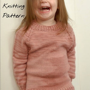 Der Bruma Pullover / Raglan Strick Pullover / Kinder Strick Pullover / Kinder Pullover Muster